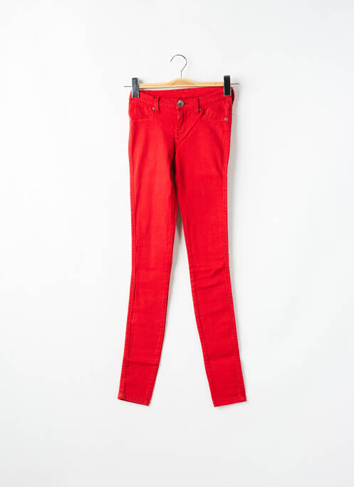 Jegging tissage denim taille basse rouge DR DENIM femme