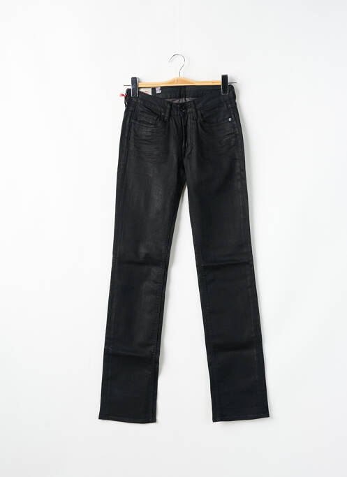 Jeans coupe droite noir LE TEMPS DES CERISES pour femme