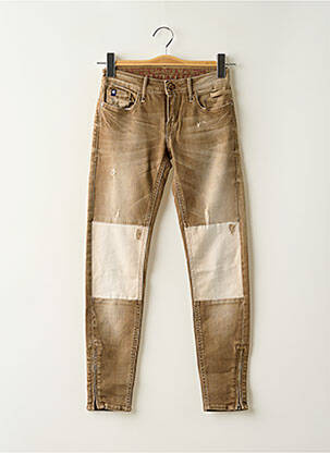 Jeans coupe slim poches beige HERITAGE femme
