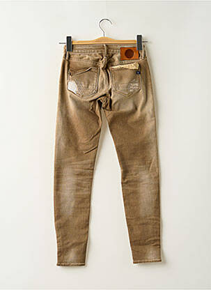 Jeans coupe slim poches beige HERITAGE femme