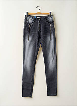 Jeans coupe slim poches gris LE TEMPS DES CERISES femme