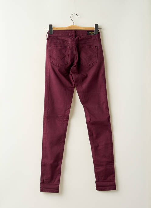 Pantalon slim violet LE TEMPS DES CERISES pour femme