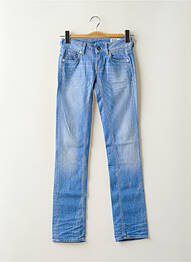 Jeans coupe droite stretch taille basse bleu G STAR femme