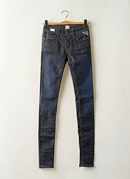 Jeans skinny stretch taille basse bleu REPLAY femme