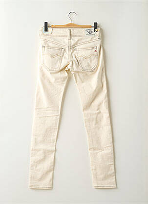 Jeans coupe slim stretch taille basse beige REPLAY femme