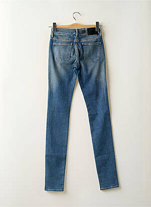 Jeans coupe slim stretch taille basse bleu SCHOOL RAG femme