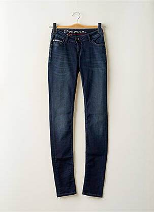 Jeans coupe slim stretch taille basse bleu DONOVAN femme