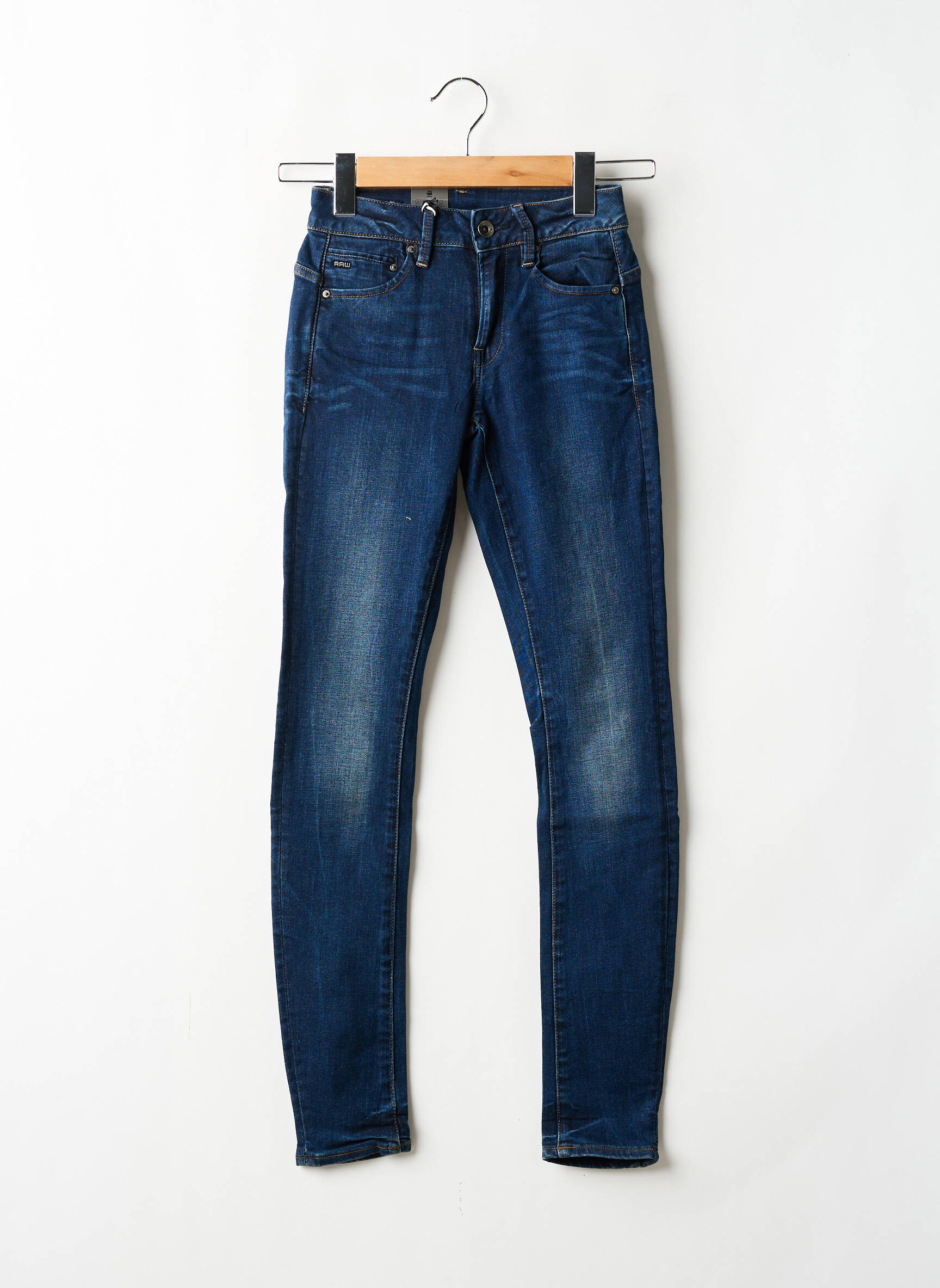 Jeans skinny stretch taille basse bleu G STAR femme