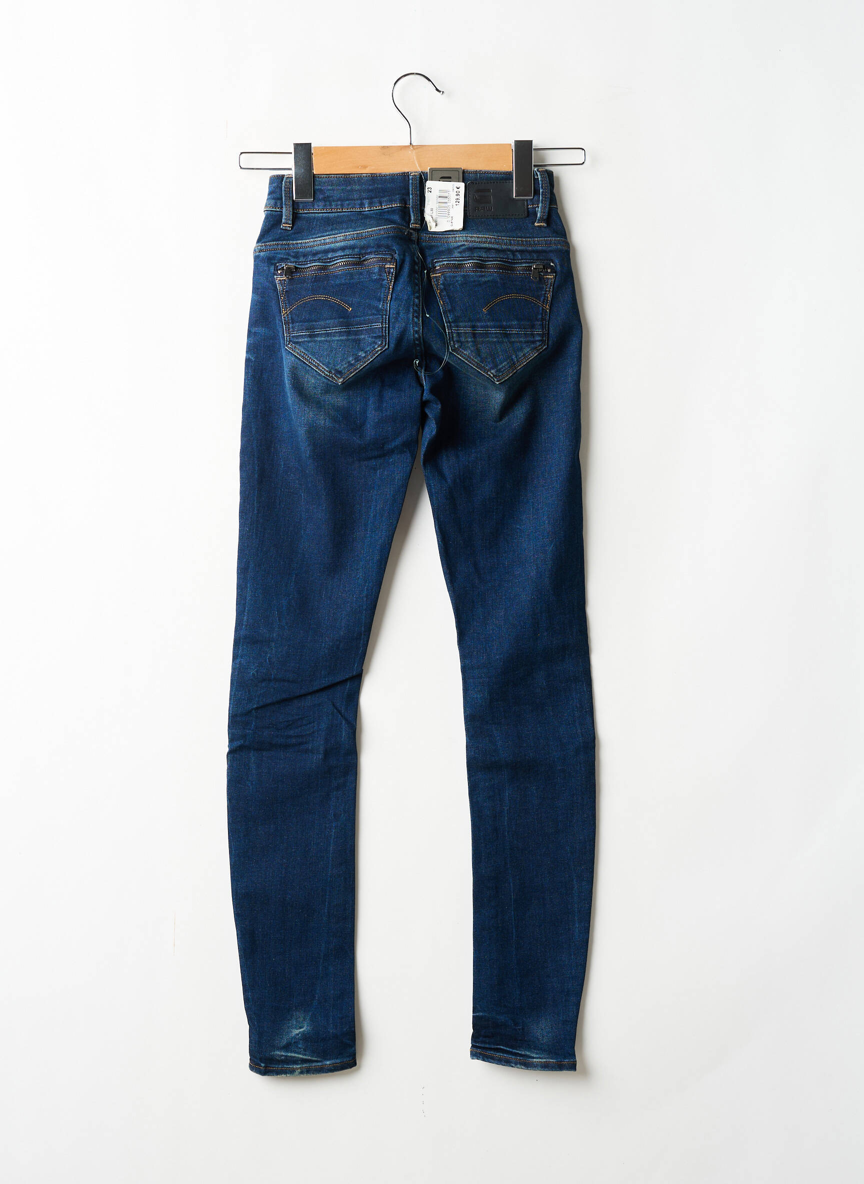 Jeans skinny stretch taille basse bleu G STAR femme