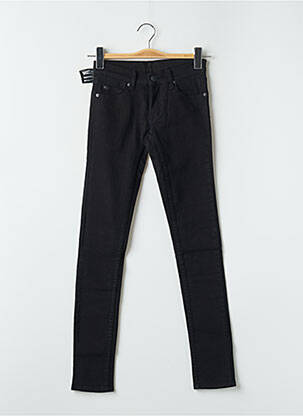 Jeans coupe slim stretch taille basse noir CHEAP MONDAY femme