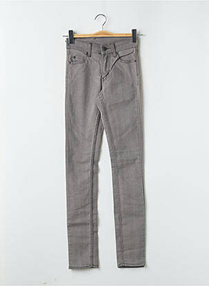 Jeans coupe slim stretch taille haute gris CHEAP MONDAY femme