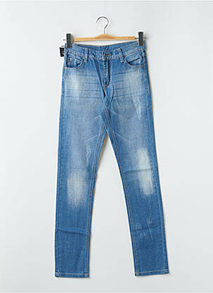 Jeans coupe slim effet usé délavé taille haute bleu CHEAP MONDAY femme