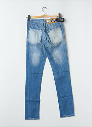 Jeans coupe slim effet usé délavé taille haute bleu CHEAP MONDAY femme