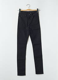 Jeans coupe slim stretch taille haute noir CHEAP MONDAY femme