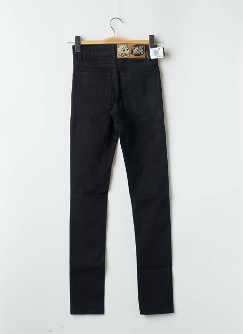 Jeans coupe slim stretch taille haute noir CHEAP MONDAY femme