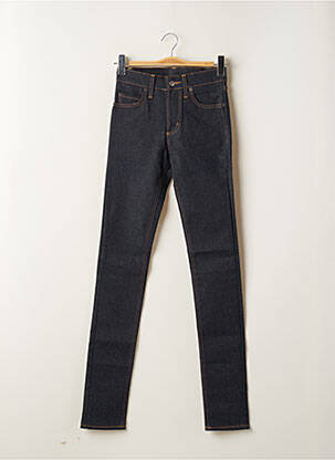 Jeans coupe slim tissage brut taille haute bleu CHEAP MONDAY femme