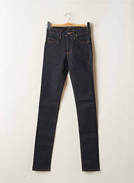 Jeans coupe slim tissage brut taille haute bleu CHEAP MONDAY femme