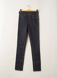 Jeans coupe slim tissage brut taille haute bleu CHEAP MONDAY femme