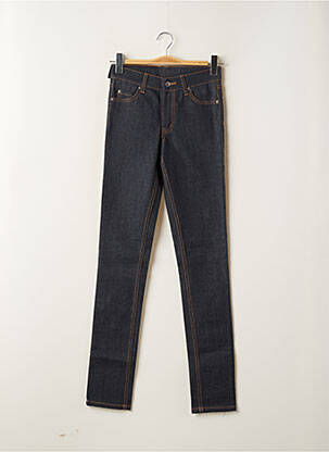 Jeans coupe slim tissage brut taille haute bleu CHEAP MONDAY femme