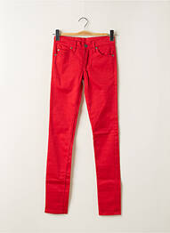 Pantalon slim tissage popeline taille normale rouge CHEAP MONDAY femme