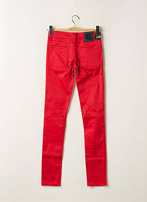 Pantalon slim tissage popeline taille normale rouge CHEAP MONDAY femme