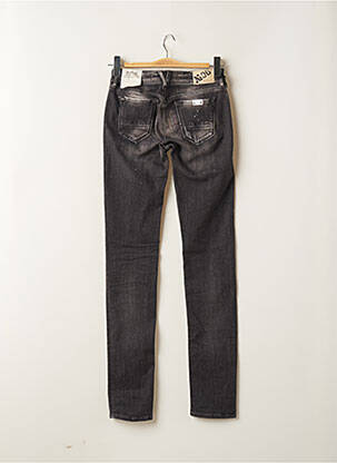 Jeans coupe slim effet usé délavé taille basse noir REPLAY femme