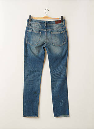 Jeans coupe slim effet usé délavé taille normale bleu REIKO femme