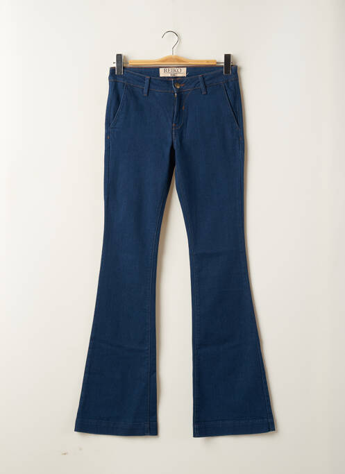 Jean coupe flare stretch taille normale bleu REIKO femme