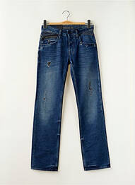 Jeans coupe droite effet usé délavé taille normale bleu GUESS homme