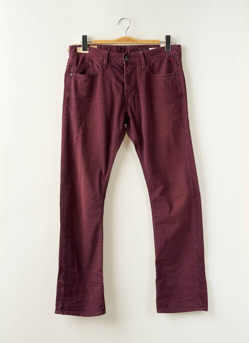 Pantalon droit violet REPLAY pour homme