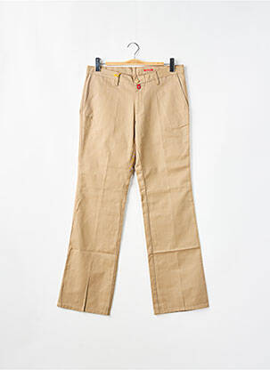 Pantalon chino tissage popeline taille normale beige BE YOU K femme