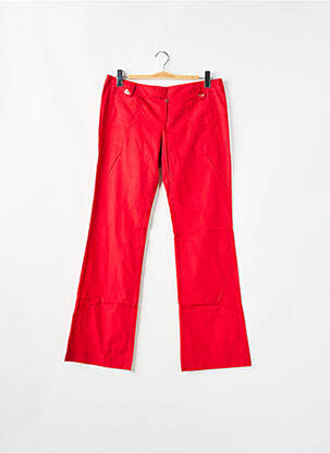 Pantalon droit tissage popeline taille normale rouge BE YOU K femme