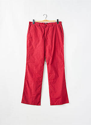 Pantalon droit tissage popeline taille normale rouge BE YOU K femme