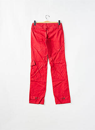 Pantalon droit tissage popeline taille normale rouge BE YOU K femme