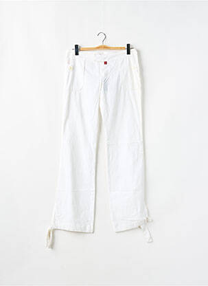 Pantalon droit tissage popeline taille normale blanc BE YOU K femme