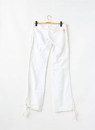 Pantalon droit tissage popeline taille normale blanc BE YOU K femme