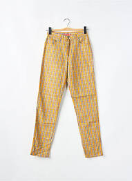 Pantalon slim tissage popeline taille normale jaune BONAVENTURE femme