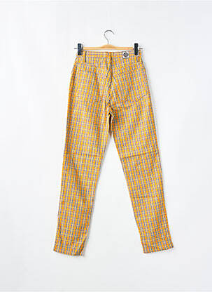 Pantalon slim tissage popeline taille normale jaune BONAVENTURE femme