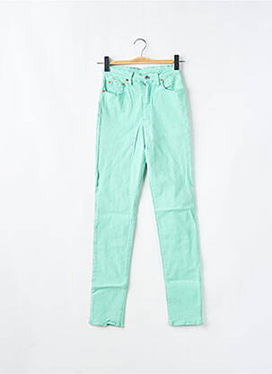 Jeans coupe slim stretch taille normale vert BONAVENTURE femme