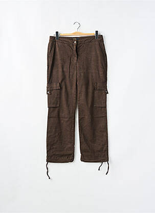 Pantalon cargo coupe droite taille normale marron CHEYENNE femme
