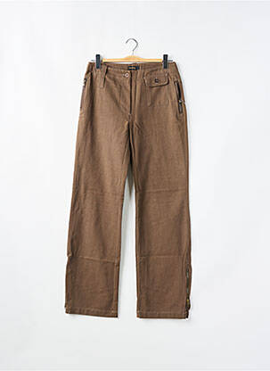 Pantalon droit stretch taille normale marron CHEYENNE femme
