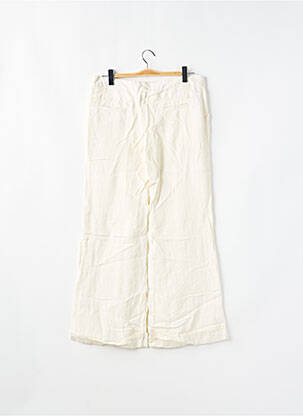 Pantalon droit tissage popeline taille normale beige CHILLI PEPPER femme