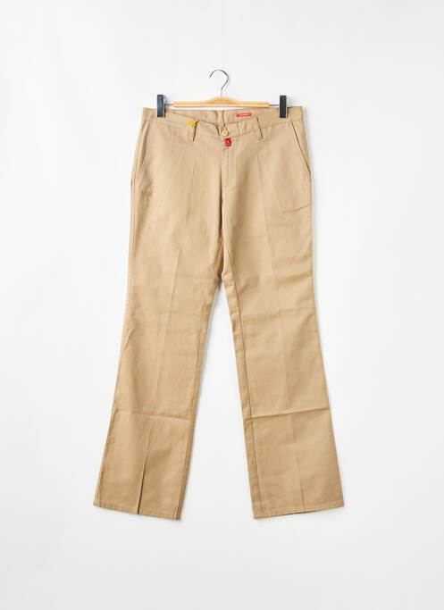 Pantalon chino tissage popeline taille normale beige BE YOU K femme