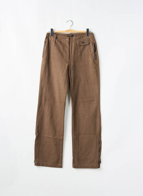 Pantalon droit stretch taille normale marron CHEYENNE femme