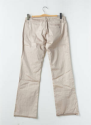 Pantalon droit fermeture zippée sous rabat boutonné beige FREEMAN T.PORTER femme
