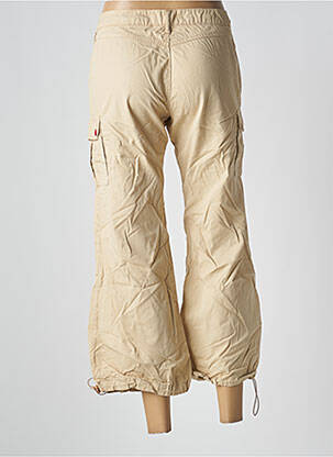 Pantalon 7/8 tissage popeline taille normale beige CIMARRON femme