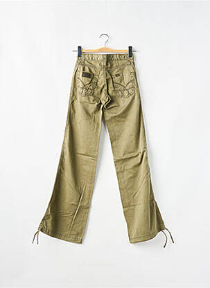 Pantalon flare stretch taille haute vert LOIS femme