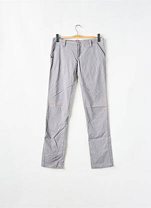 Pantalon chino taille basse taille basse gris NATIONAL LIBERTY femme