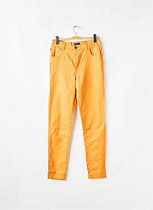 Jeans coupe slim stretch taille haute orange MANLY femme