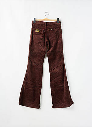 Pantalon flare stretch taille basse marron LOIS femme